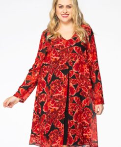 Yoek Jurk LILLE | Rood | Maat 58/60