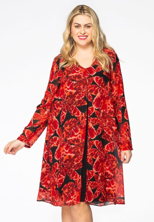 Yoek Jurk LILLE | Rood | Maat 58/60