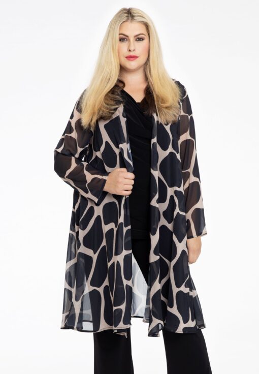 Yoek Cardi-blouse | Bruin | Maat 58/60