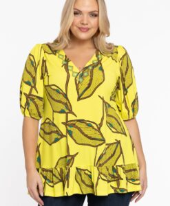 Yoek Tuniek V-neck | Geel | Maat 42/44