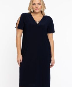 Yoek Jurk met parels | Blauw | Maat 58/60