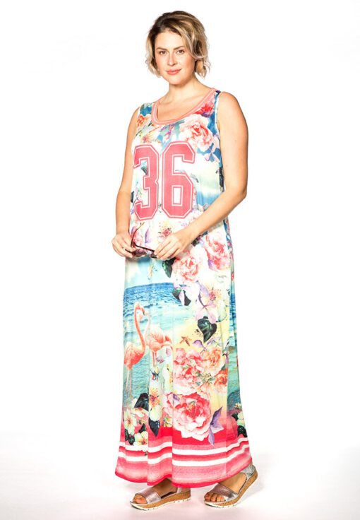 Yoek Jurk 36 flamingo | Multi | Maat XL