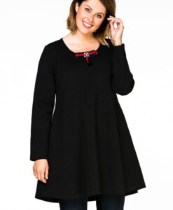 Yoek Tuniek wide bot strik | Zwart | Maat XL