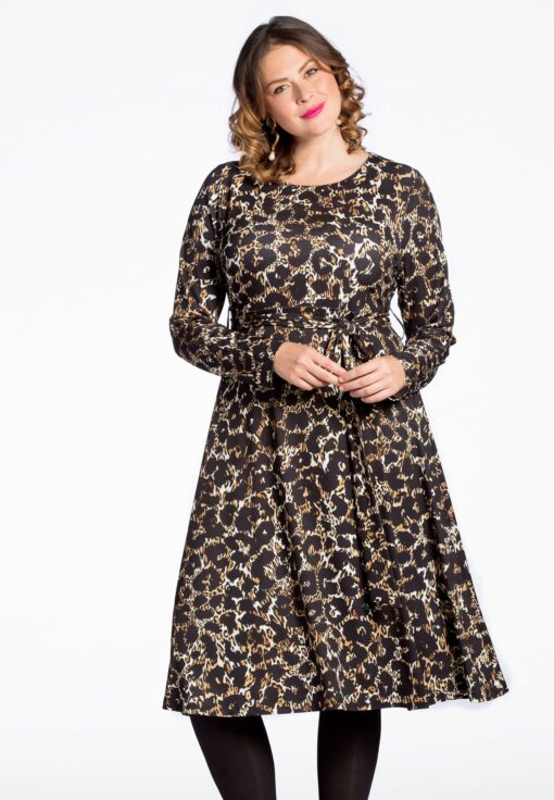 Yoek Jurk met strik LEO GRANDE | Zwart | Maat 54/56
