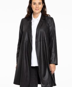 Yoek Cardi-blazer FAKE SUEDE | Zwart | Maat 50/52