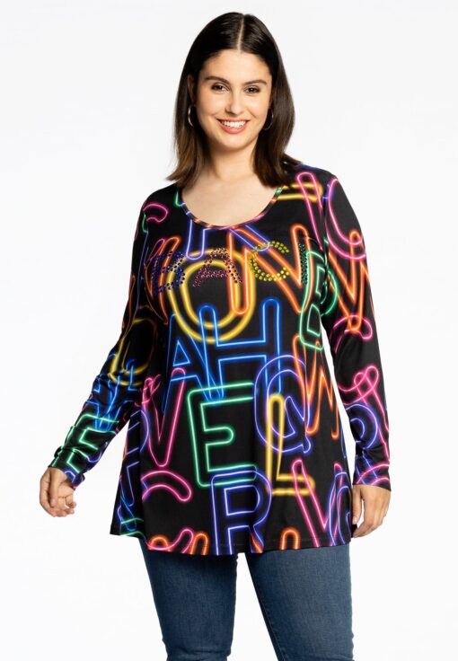 Yoek Tuniek flare NEON | Zwart | Maat 54/56