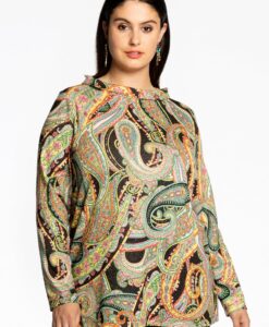 Yoek Shirt A-lijn PAISLEY | Multi | Maat 46/48