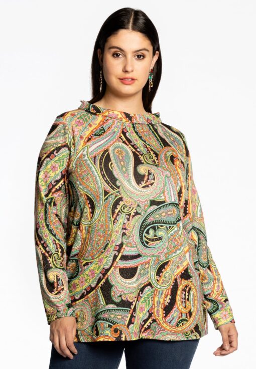 Yoek Shirt A-lijn PAISLEY | Multi | Maat 46/48