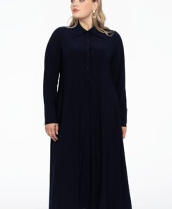Yoek Jurk met zakken | Blauw | Maat 58/60