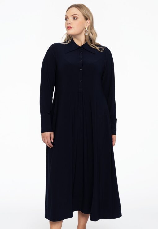 Yoek Jurk met zakken | Blauw | Maat 58/60