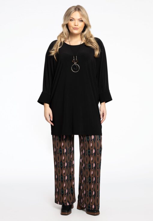 Yoek Wijde broek | Zwart | Maat 42/44