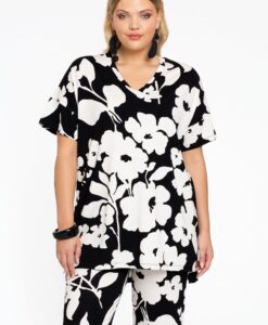 Yoek Tuniek met V-hals GIARDINO | Zwart | Maat 54/56