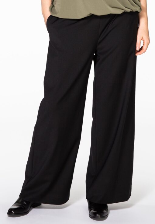 Yoek Trousers wide fit | Zwart | Maat 50/52