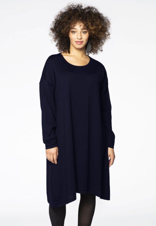 Yoek Trui-jurk WOOL | Blauw | Maat 46/48