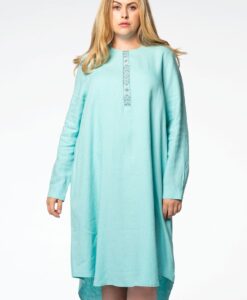 Yoek Jurk met kralen detail | Blauw | Maat 42/44