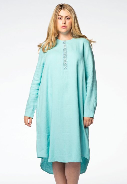 Yoek Jurk met kralen detail | Blauw | Maat 42/44