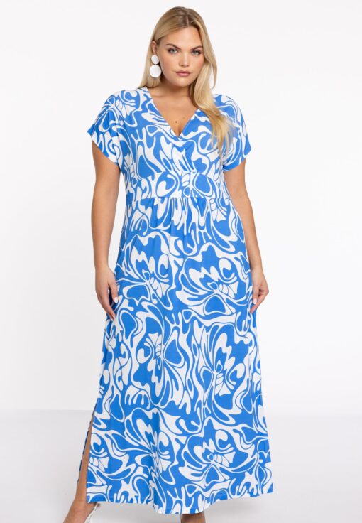 Yoek Jurk met overslag | Licht Blauw | Maat 50/52