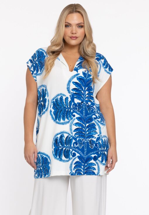 Yoek Tuniek mouwloos wijd | Indigo | Maat 50/52