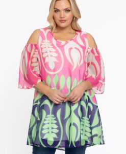 Yoek Tuniek wide bottom | Roze | Maat 50/52