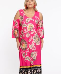 Yoek Jurk met cut-out ZARIA | Roze | Maat 58/60
