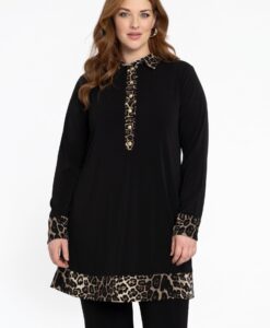 Yoek Tuniek met Leo kraag | Zwart | Maat 58/60