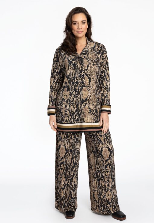 Yoek Wijde broek | Bruin | Maat 46/48