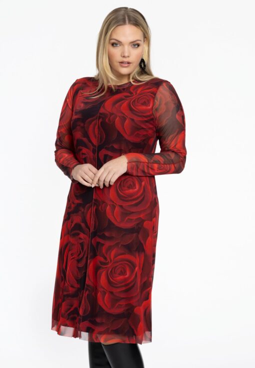 Yoek Jurk ROSANNA | Rood | Maat 58/60