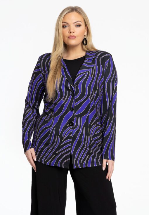 Yoek Korte blazer LINA | Zwart | Maat 58/60