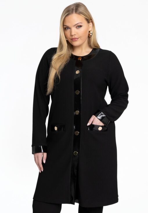 Yoek Vest met knopen | Zwart | Maat 58/60
