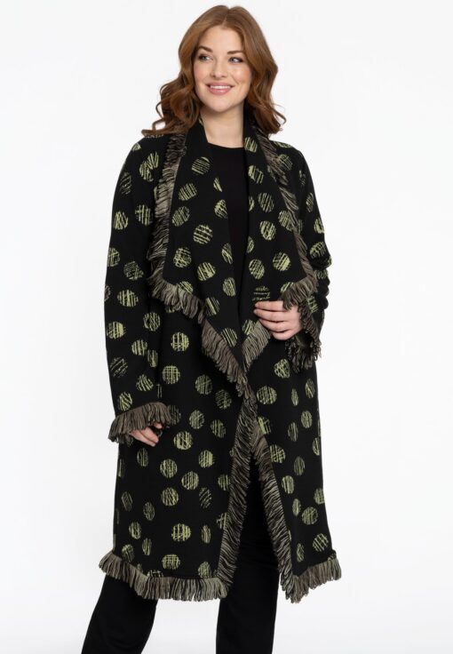 Yoek Veste met ruches GRACE | Zwart | Maat 54/56