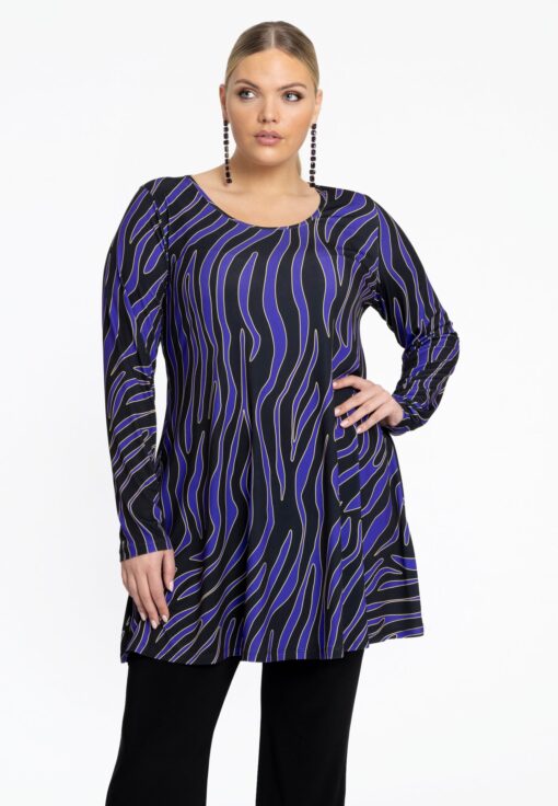 Yoek Tuniek wide bottom LINA | Zwart | Maat 50/52