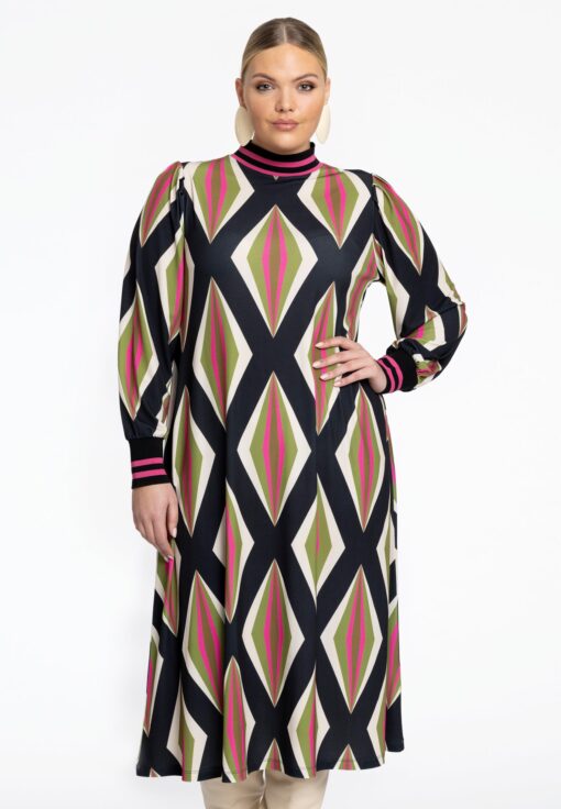 Yoek Jurk met | Zwart | Maat 54/56