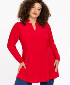 Yoek Tuniek V-hals | Rood | Maat 58/60