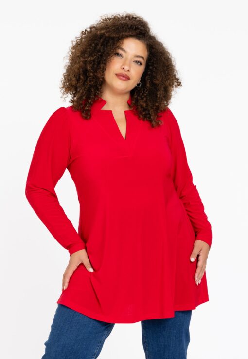 Yoek Tuniek V-hals | Rood | Maat 58/60