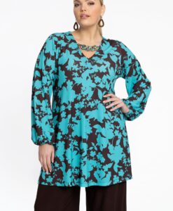 Yoek Tuniek V-halsketting JONES | Turquoise | Maat 50/52