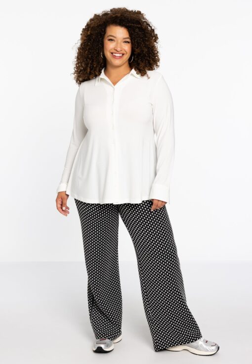 Yoek Broek JACQUARD KNIT | Zwart | Maat 42/44