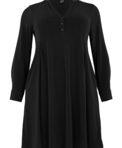 Yoek Jurk grandad collar | Zwart | Maat 58/60