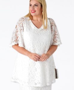 Yoek Tuniek flare | Wit | Maat Plus