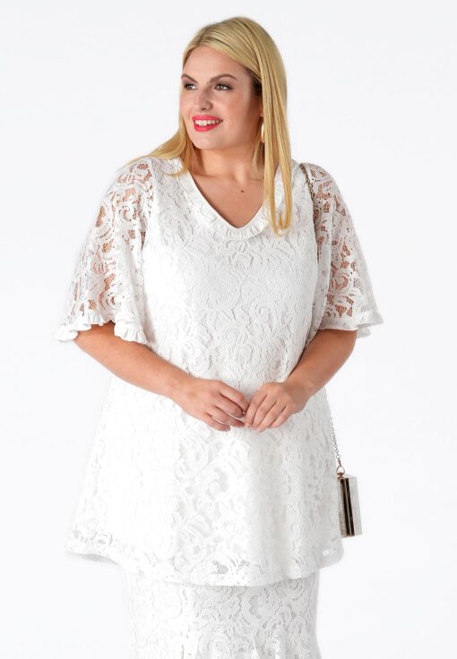 Yoek Tuniek flare | Wit | Maat Plus