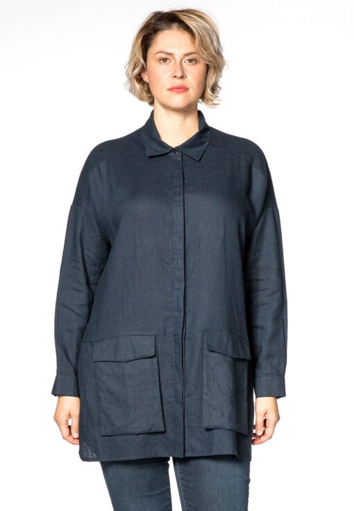 Yoek Blouse-jasje | Blauw | Maat XL