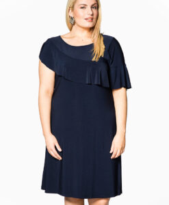 Yoek Jurk met volant | Blauw | Maat XL