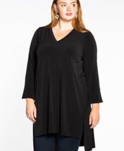 Yoek Tuniek met v-hals | Zwart | Maat 58/60