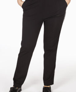Yoek Trousers white piping MILANO | Zwart | Maat 54/56