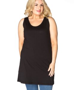 Yoek Top lang | Zwart | Maat 58/60