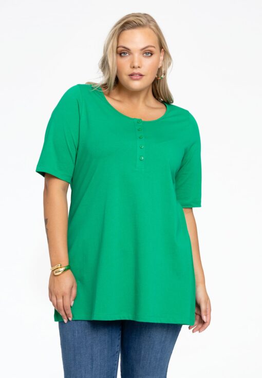 Yoek Tuniek flare fit | Groen | Maat 54/56