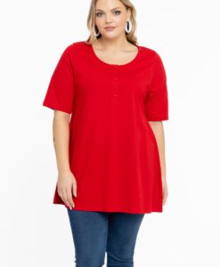 Yoek Tuniek flare fit | Rood | Maat 58/60
