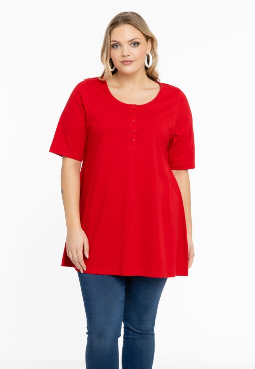 Yoek Tuniek flare fit | Rood | Maat 58/60