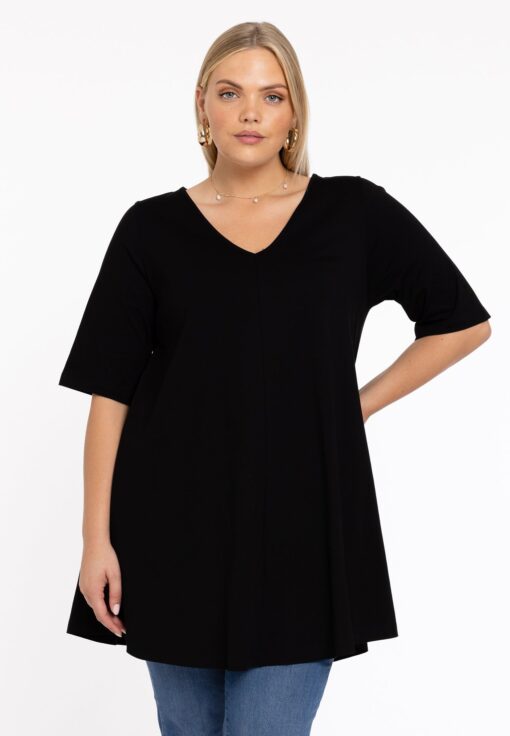 Yoek Tuniek Swing korte mouw | Zwart | Maat 54/56