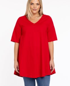 Yoek Tuniek Swing korte mouw | Rood | Maat 54/56