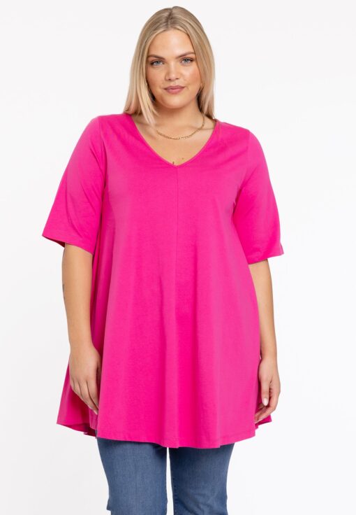 Yoek Tuniek Swing korte mouw | Roze | Maat 46/48